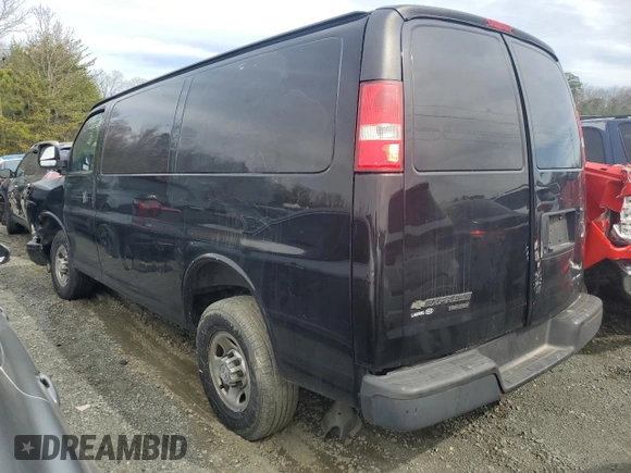 2016 Chevrolet Express Cargo Van with VIN 1GCWGAFGXG1158950, listed as a Copart auction lot 44547015 with 195,445 mi miles and Salvage Title. Bid and sale history available at carsss.com. Image 2.