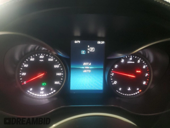 2019 Mercedes-Benz C 300 with VIN 55SWF8EB1KU299857, listed as a Copart auction lot 58510375 with 68,775 mi miles and Salvage title. Bid and sale history available at DreamBid. Image 9.