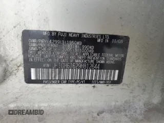 2009 Subaru Impreza i z VIN JF1GH61629H812644, wystawiony jako Copart lot #57111985 z przebiegiem 185 224 mil mil oraz Szkoda całkowita • Salvage title. Historia ofert i sprzedaży dostępna na DreamBid. Obrazek 12.