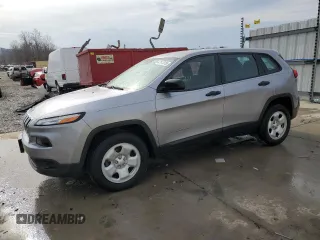 2017 Jeep Cherokee Sport with VIN 1C4PJMAB4HD220913, listed as a Copart auction lot 47193015 with 153,086 mi miles and Salvage Title. Bid and sale history available at carsss.com. Image 1.