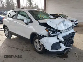 2021 Chevrolet Trax LT with VIN KL7CJPSM6MB365129, listed as a IAAI auction lot 41746231 with 75,848 mi miles. Bid and sale history available at carsss.com. Image 1.
