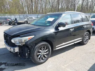 2013 Infiniti JX35 z VIN 5N1AL0MM6DC311294, wystawiony jako IAAI lot #42125611 z przebiegiem 147 216 mil mil oraz . Historia ofert i sprzedaży dostępna na DreamBid. Obrazek 2.