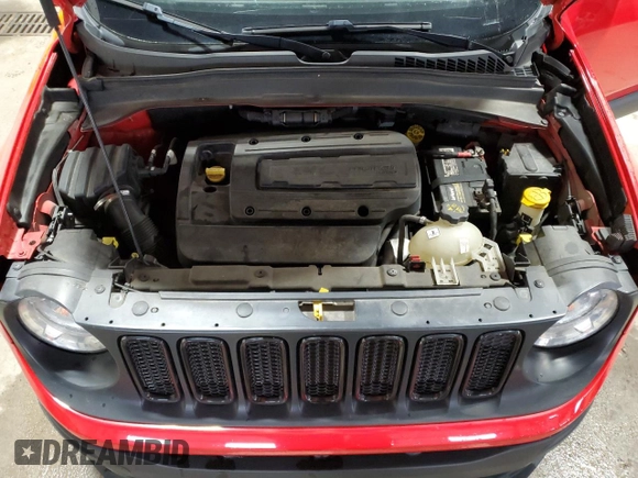 2018 Jeep Renegade Latitude z VIN ZACCJABHXJPH33316, wystawiony jako Copart lot #57911455 z przebiegiem 79 597 mil mil oraz Czysty tytuł • Clean title. Historia ofert i sprzedaży dostępna na DreamBid. Obrazek 12.