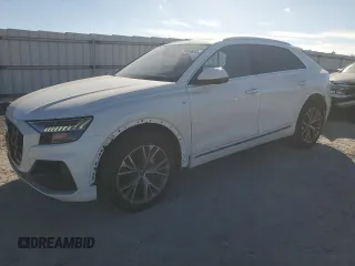 2023 Audi Q8 Premium Plus z VIN WA1EVBF19PD036253, wystawiony jako Copart lot #79403654 z przebiegiem 18 814 mil mil oraz Szkoda całkowita • Salvage title. Historia ofert i sprzedaży dostępna na DreamBid. Obrazek 1.