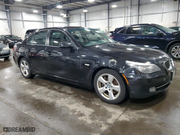 2008 BMW 5 Series 535xi with VIN WBANV935X8CW55292, listed as a Copart auction lot 47441195 with 141,876 mi miles and Salvage Title. Bid and sale history available at carsss.com. Image 4.
