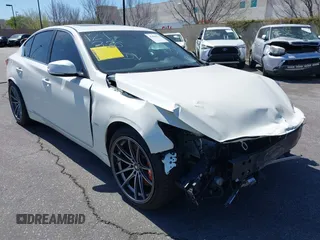 2020 Infiniti Q50 3.0t LUXE with VIN JN1EV7AP5LM202389, listed as a IAAI auction lot 41486873 with 37,471 mi miles. Bid and sale history available at carsss.com. Image 1.