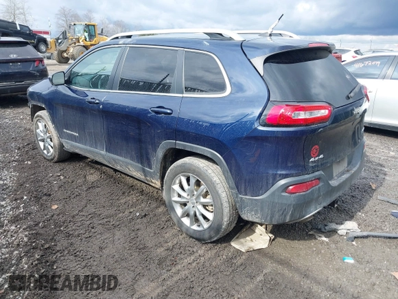 2016 Jeep Cherokee Limited with VIN 1C4PJMDB2GW181432, listed as a IAAI auction lot 41675868 with 106,979 mi miles. Bid and sale history available at carsss.com. Image 3.