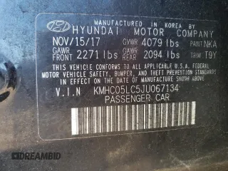 2018 Hyundai Ioniq Limited with VIN KMHC05LC5JU067134, listed as a Copart auction lot 57309375 with 105,242 mi miles and Salvage title. Bid and sale history available at DreamBid. Image 12.