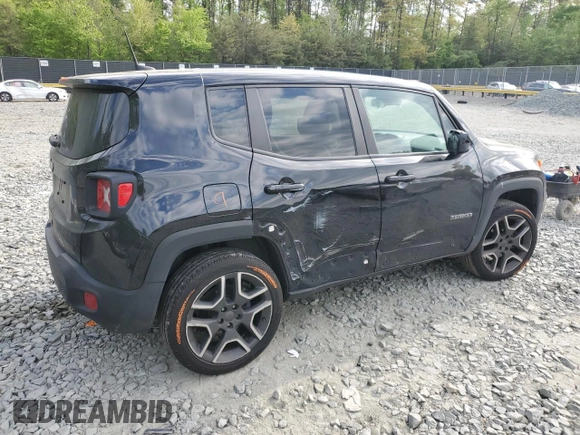 2020 Jeep Renegade Jeepster with VIN ZACNJBAB0LPL97557, listed as a Copart auction lot 52423944 with 86,763 mi miles and Salvage Title. Bid and sale history available at carsss.com. Image 3.