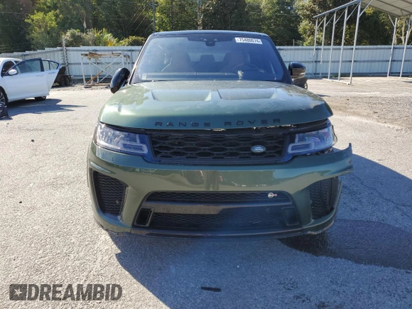 2020 Land Rover Range Rover Sport SVR with VIN SALWZ2RE2LA742059, listed as a Copart auction lot 75480074 with 44,586 mi miles and Salvage Title. Bid and sale history available at carsss.com. Image 5.
