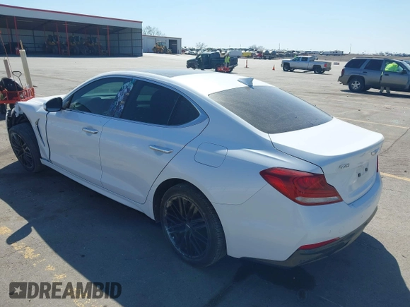 2019 Genesis G70 Advanced z VIN KMTG34LAXKU025146, wystawiony jako IAAI lot #42045294 z przebiegiem 49 074 mil mil oraz . Historia ofert i sprzedaży dostępna na DreamBid. Obrazek 3.