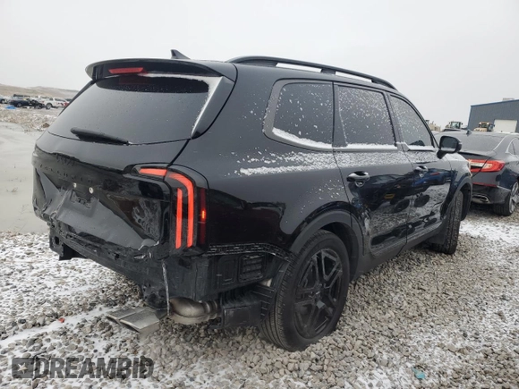 2024 Kia Telluride EX with VIN 5XYP3DGC9RG424653, listed as a Copart auction lot 44576655 with 27,418 mi miles and Salvage Title. Bid and sale history available at carsss.com. Image 3.