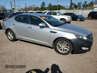 2013 Kia Optima LX with VIN KNAGM4A7XD5390018, listed as a Copart auction lot 53112915 with 0 mi miles and Salvage Title. Bid and sale history available at carsss.com. Image 4.