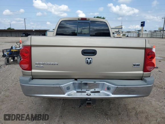 2005 Dodge Dakota SLT with VIN 1D7HE48N65S215055, listed as a Copart auction lot 56193435 with 140,705 mi miles and Clean Title. Bid and sale history available at DreamBid. Image 6.