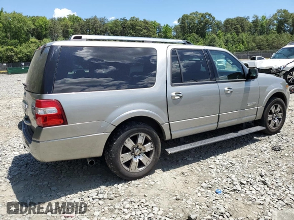 2008 Ford Expedition EL Limited with VIN 1FMFK20508LA24056, listed as a Copart auction lot 60408054 with 146,834 mi miles and Salvage Title. Bid and sale history available at carsss.com. Image 3.