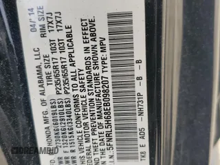 2014 Honda Odyssey EX-L with VIN 5FNRL5H68EB098207, listed as a Copart auction lot 66700024 with 161,701 mi miles and Salvage Title. Bid and sale history available at DreamBid. Image 15.