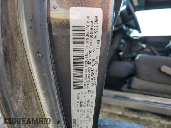 2017 Jeep Wrangler Willys Wheeler with VIN 1C4AJWAG2HL527192, listed as a Copart auction lot 58169245 with 88,737 mi miles and Salvage title. Bid and sale history available at DreamBid. Image 14.