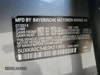 2014 BMW X5 xDrive35i with VIN 5UXKR0C54E0K51955, listed as a Copart auction lot 50051535 with 132,871 mi miles and Salvage Title. Bid and sale history available at carsss.com. Image 13.