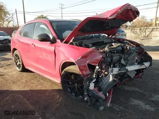 2020 Alfa Romeo Stelvio Sport with VIN ZASPAKAN8L7C87219, listed as a IAAI auction lot 40842412 with 0 mi miles. Bid and sale history available at carsss.com. Image 1.