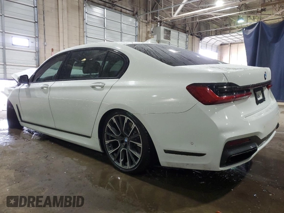 2020 BMW 7 Series 740i with VIN WBA7T2C00LCD61647, listed as a Copart auction lot 48110735 with 72,365 mi miles and Non repairable. Bid and sale history available at DreamBid. Image 2.