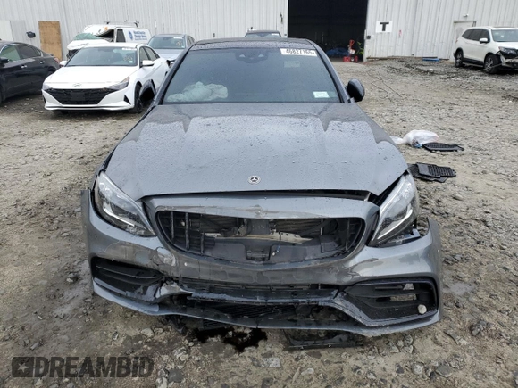 2021 Mercedes-Benz C with VIN W1KWF8HB3MR620202, listed as a Copart auction lot 46827165 with Not Provided miles and Salvage Title. Bid and sale history available at DreamBid. Image 5.