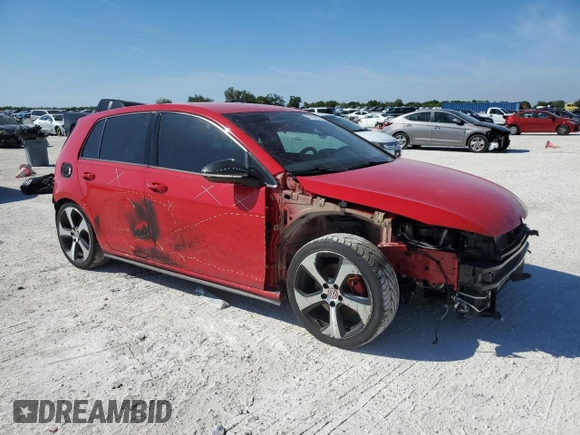 2017 Volkswagen Golf GTI S with VIN 3VW4T7AU7HM009187, listed as a Copart auction lot 47107875 with 0 mi miles and Salvage Title. Bid and sale history available at carsss.com. Image 4.