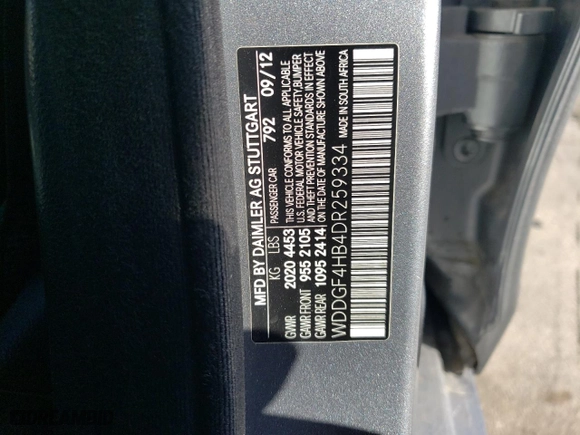 2013 Mercedes-Benz C-Class C 250 Sport with VIN WDDGF4HB4DR259334, listed as a Copart auction lot 47286365 with 96,594 mi miles and Salvage Title. Bid and sale history available at carsss.com. Image 12.