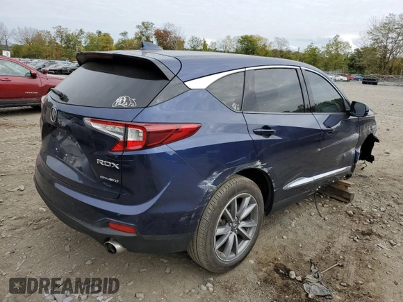 2019 Acura RDX w/Technology Pkg with VIN 5J8TC2H55KL034616, listed as a Copart auction lot 72599233 with 68,144 mi miles. Bid and sale history available at carsss.com. Image 3.