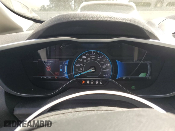 2014 Ford C-Max Energi SEL with VIN 1FADP5CU6EL503729, listed as a Copart auction lot 59785624 with 103,741 mi miles and Salvage Title. Bid and sale history available at carsss.com. Image 9.