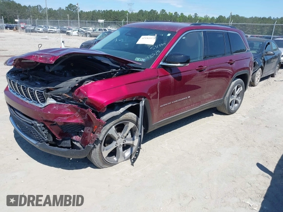 2023 Jeep Grand Cherokee Limited with VIN 1C4RJHBGXPC531390, listed as a IAAI auction lot 42181975 with 21,468 mi miles and . Bid and sale history available at DreamBid. Image 2.