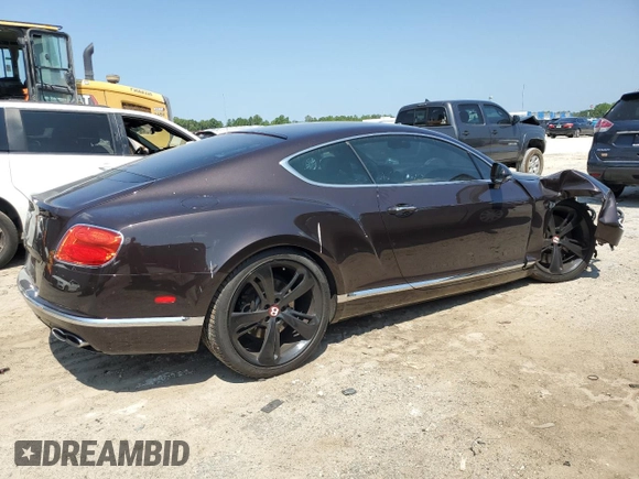 2017 Bentley Continental GT with VIN SCBFT7ZA7HC061784, listed as a Copart auction lot 67612394 with 25,803 mi miles and Salvage Title. Bid and sale history available at DreamBid. Image 3.