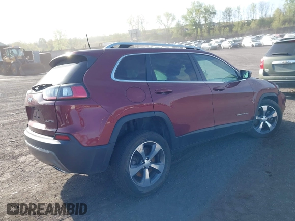 2019 Jeep Cherokee Limited with VIN 1C4PJMDN0KD299607, listed as a IAAI auction lot 42158424 with 80,014 mi miles and . Bid and sale history available at DreamBid. Image 4.