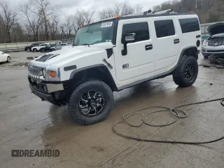 2006 Hummer H2 with VIN 5GRGN23UX6H104613, listed as a Copart auction lot 51611815 with 186,543 mi miles and Salvage Title. Bid and sale history available at carsss.com. Image 1.