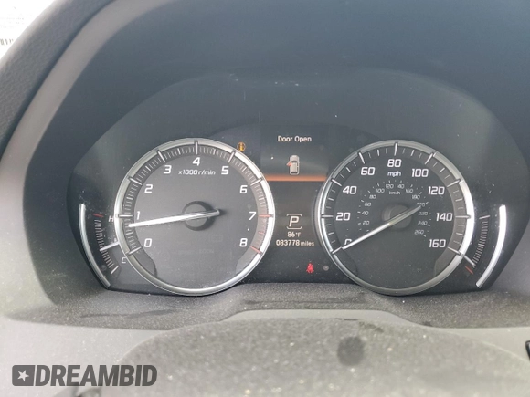 2020 Acura MDX with VIN 5J8YD3H35LL013855, listed as a Copart auction lot 54651515 with 83,778 mi miles and Salvage title. Bid and sale history available at DreamBid. Image 9.