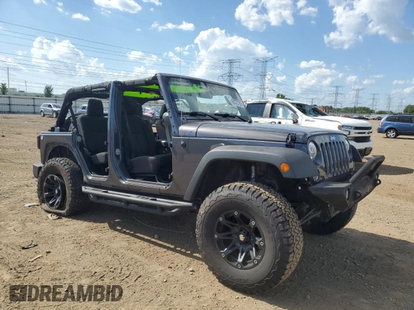 2017 Jeep Wrangler Unlimited Sport with VIN 1C4BJWDG8HL553697, listed as a Copart auction lot 63375785 with 83,573 mi miles and Salvage title. Bid and sale history available at DreamBid. Image 4.