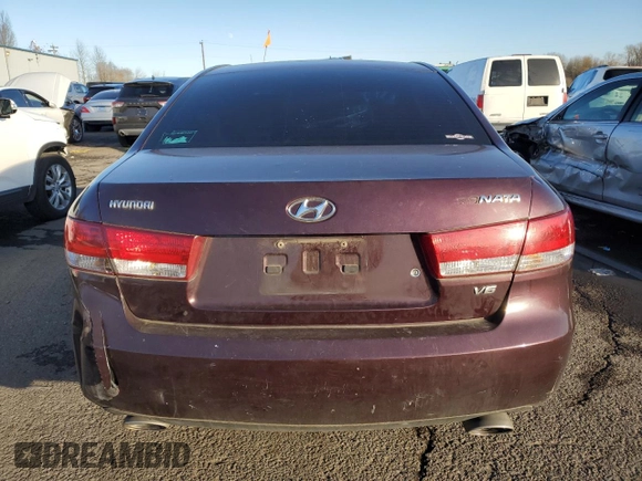 2006 Hyundai Sonata GLS with VIN 5NPEU46F36H121386, listed as a Copart auction lot 84262414 with Not Provided miles and Salvage Title. Bid and sale history available at DreamBid. Image 6.