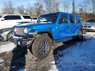 2024 Jeep Wrangler Sahara with VIN 1C4PJXEGXRW237714, listed as a Copart auction lot 86252594 with 7,731 mi miles and Salvage Title. Bid and sale history available at carsss.com. Image 1.