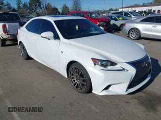 2014 Lexus IS 350 with VIN JTHBE1D26E5008706, listed as a IAAI auction lot 41816475 with 129,670 mi miles. Bid and sale history available at carsss.com. Image 1.
