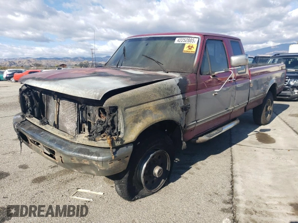 1994 Ford F-250 with VIN 1FTHX26F4RKC07238, listed as a Copart auction lot 42252885 with 0 mi miles and Non Repairable. Bid and sale history available at carsss.com. Image 1.