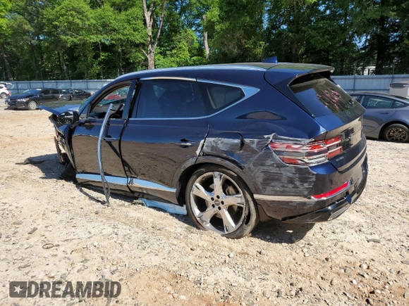 2023 Genesis GV80 with VIN KMUHCESC7PU121865, listed as a Copart auction lot 57990365 with Not provided miles and Salvage title. Bid and sale history available at DreamBid. Image 2.