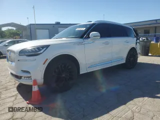 2021 Lincoln Aviator Reserve z VIN 5LM5J7XC7MGL17629, wystawiony jako Copart lot #57810915 z przebiegiem 39 282 mil mil oraz Szkoda całkowita • Salvage title. Historia ofert i sprzedaży dostępna na DreamBid. Obrazek 1.