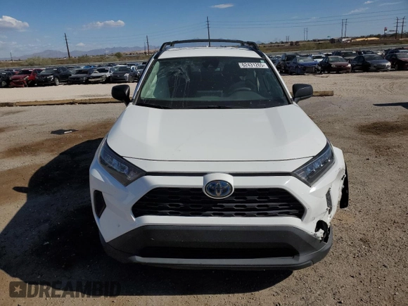 2021 Toyota RAV4 Hybrid LE with VIN 4T3LWRFVXMU044589, listed as a Copart auction lot 62431265 with 52,243 mi miles and Salvage title. Bid and sale history available at DreamBid. Image 5.