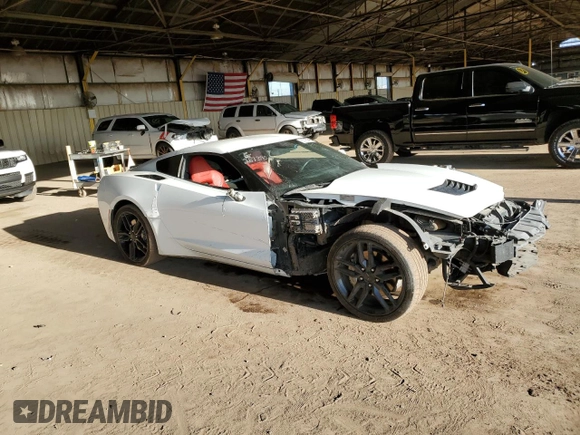 2019 Chevrolet Corvette 1LT with VIN 1G1YB2D75K5100805, listed as a Copart auction lot 51182435 with 59,512 mi miles and Salvage title. Bid and sale history available at DreamBid. Image 4.