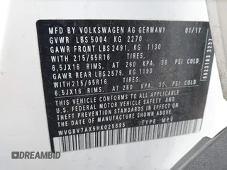 2017 Volkswagen Tiguan S with VIN WVGBV7AX5HK025695, listed as a IAAI auction lot 42071120 with 98,330 mi miles and . Bid and sale history available at DreamBid. Image 9.