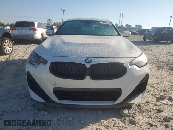 2022 BMW 2 Series 230i with VIN 3MW23CM01N8C54726, listed as a Copart auction lot 74346614 with 30,158 mi miles and Salvage Title. Bid and sale history available at carsss.com. Image 5.