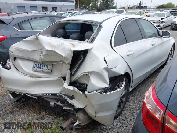 2017 Mercedes-Benz C 300 with VIN 55SWF4JB2HU205606, listed as a IAAI auction lot 42204344 with 88,162 mi miles and . Bid and sale history available at DreamBid. Image 4.