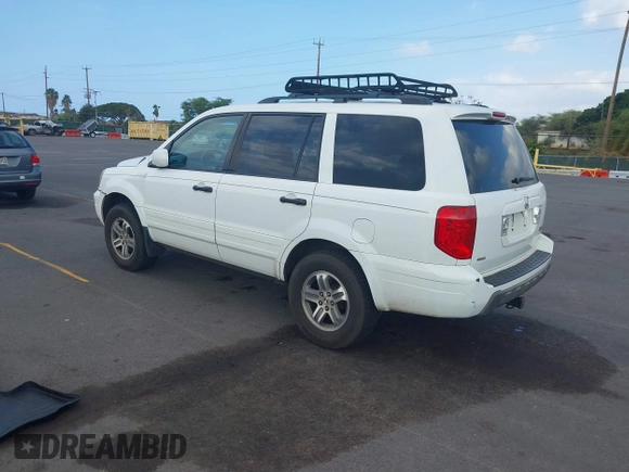 2005 Honda Pilot EX-L with RES with VIN 2HKYF186X5H530910, listed as a IAAI auction lot 41167862 with 199,775 mi miles. Bid and sale history available at carsss.com. Image 3.