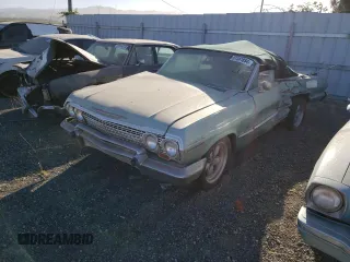 1963 Chevrolet Impala с VIN 31867F316459, выставлен на аукционе Copart как лот 61381854 с пробегом Не указан миль и Списание • Salvage title. История ставок и продаж доступна на DreamBid. Изображение 1.