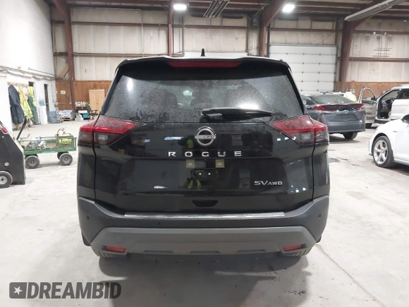 2023 Nissan Rogue SV with VIN JN8BT3BB2PW494860, listed as a IAAI auction lot 41694231 with 12,495 mi miles and . Bid and sale history available at carsss.com. Image 16.