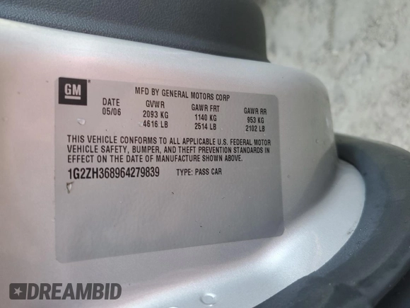 2006 Pontiac G6 with VIN 1G2ZH368964279839, listed as a Copart auction lot 74440164 with Not provided miles and Clean title. Bid and sale history available at DreamBid. Image 13.